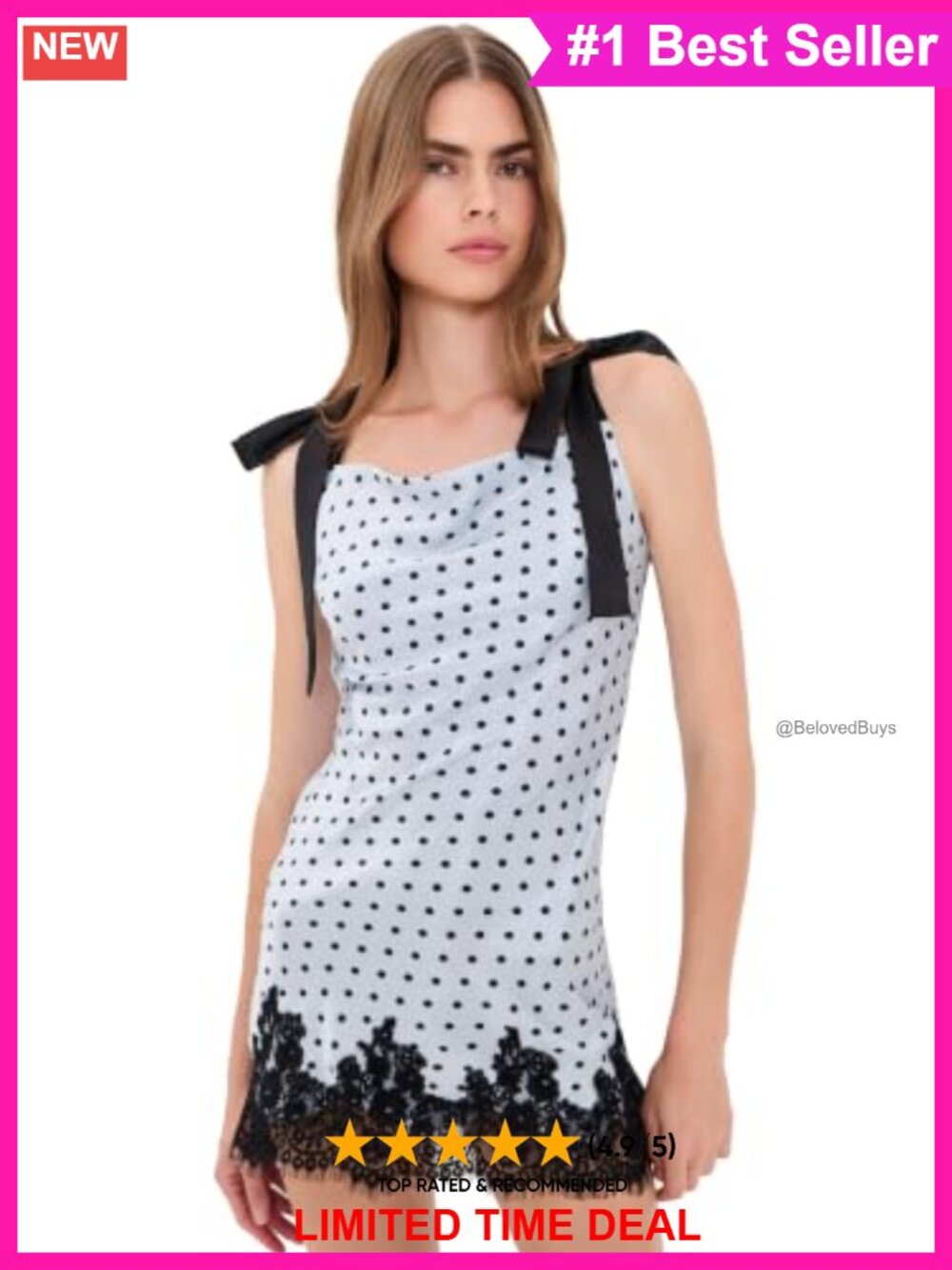 En Saison Hazel Sleeveless Mini Dress Textured Satin Lace Panel